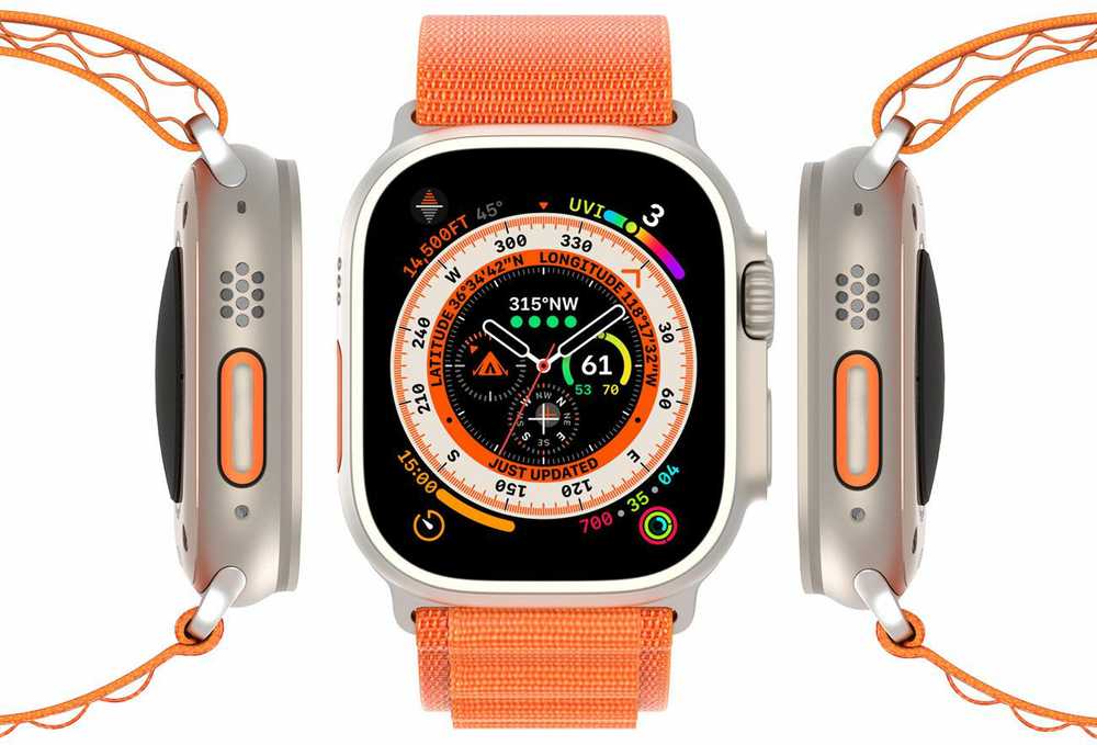 Sport apyrankė buckle for Apple Watch Ultra / 9 / 8 / 7 / 6 / SE / 5 / 4 / 3 / 2 / 1 (42, 44, 45, 49 mm) Dux Ducis Apyrankė GS Version - oranžinės spalvos