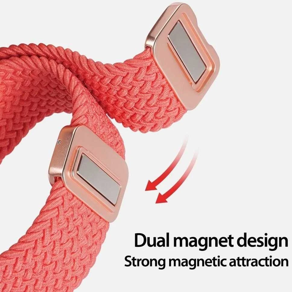 Dux Ducis apyrankė MIXTURE PRO stretchable braided skirta Apple Watch 38 / 40 / 41 mm guava