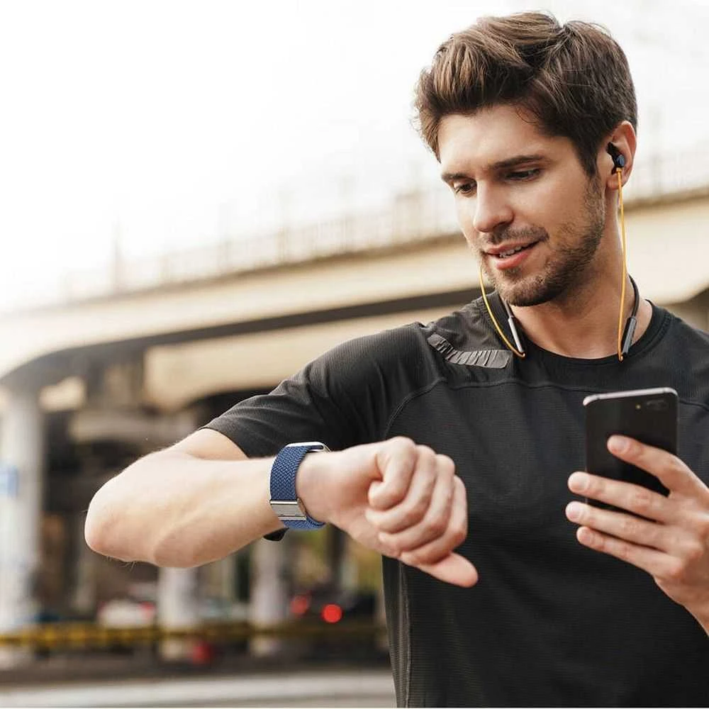 Dux Ducis apyrankė MIXTURE PRO stretchable braided skirta Apple Watch 42 / 44 / 45 / 49 mm mėlynas