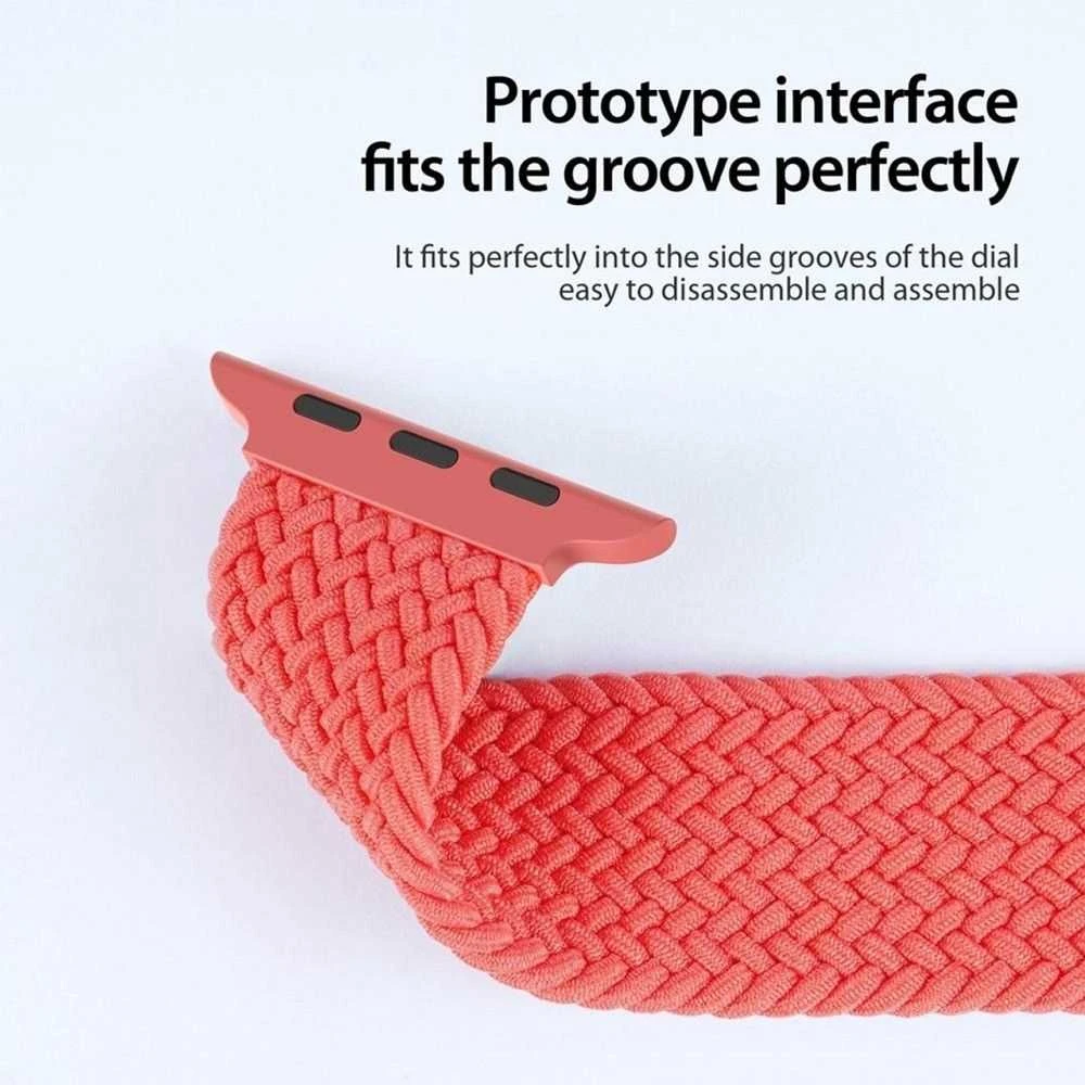 Dux Ducis apyrankė MIXTURE PRO stretchable braided skirta Apple Watch 38 / 40 / 41 mm guava