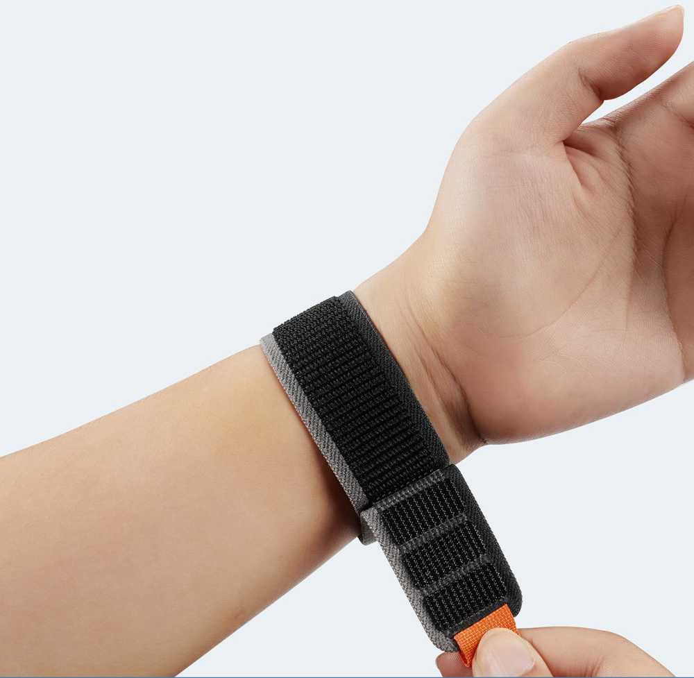 DUX DUCIS apyrankė YJ nylon for Apple Watch 42 / 44 / 45 / 49 mm juodos spalvos pilkos spalvos