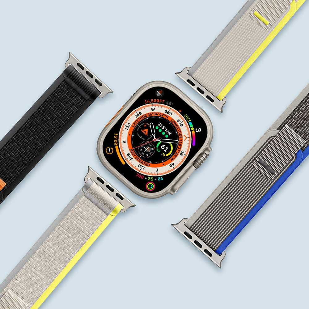 DUX DUCIS apyrankė YJ nylon for Apple Watch 42 / 44 / 45 / 49 mm juodos spalvos pilkos spalvos