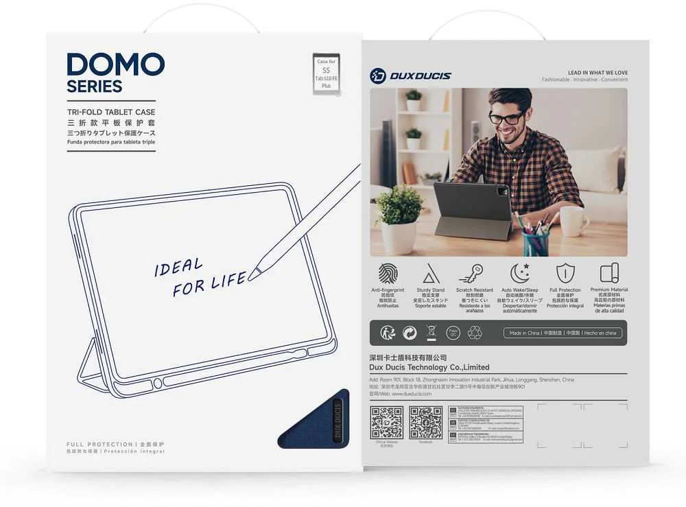 Dėklas Dux Ducis Domo Samsung X620/X626 Tab S10 FE Plus juodas