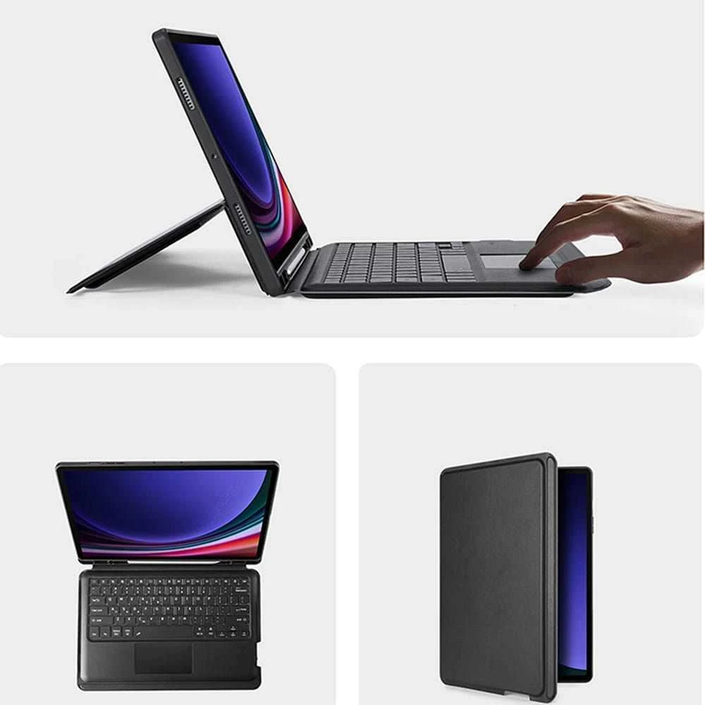 Dėklas su klaviatūra Dux Ducis DK Samsung X820 Tab S10 Plus/X810/816 Tab S9 Plus/X610/X616 Tab S9 FE Plus juodas
