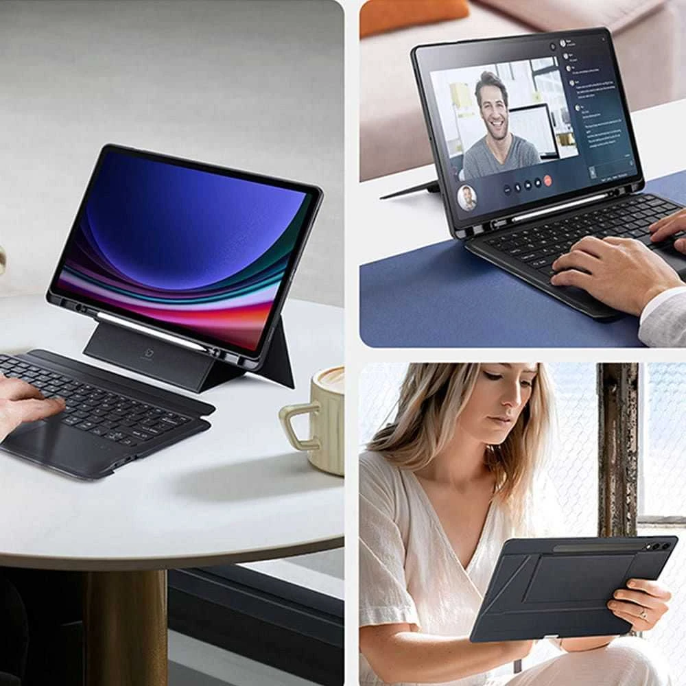 Dėklas su klaviatūra Dux Ducis DK Samsung X820 Tab S10 Plus/X810/816 Tab S9 Plus/X610/X616 Tab S9 FE Plus juodas