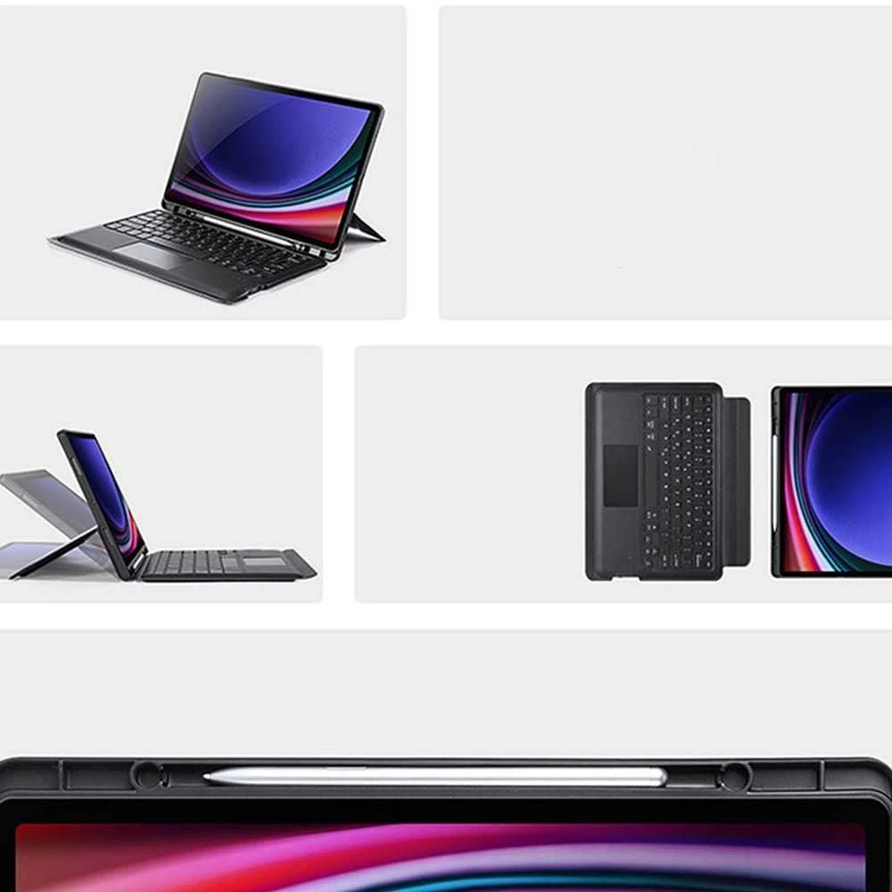 Dėklas su klaviatūra Dux Ducis DK Samsung X820 Tab S10 Plus/X810/816 Tab S9 Plus/X610/X616 Tab S9 FE Plus juodas