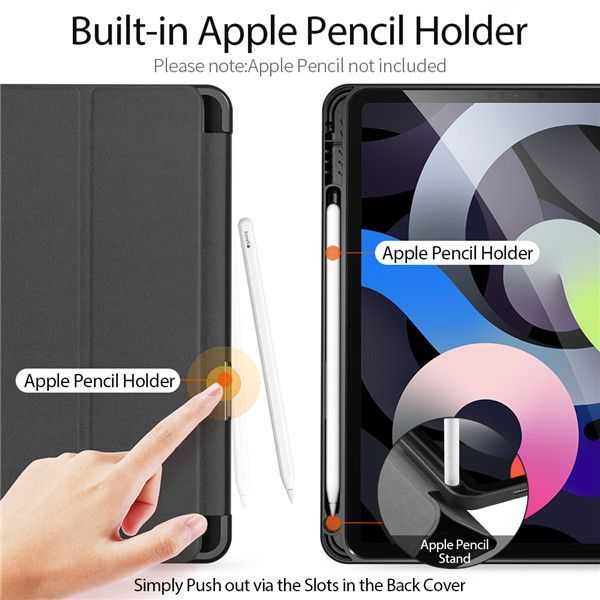 Dėklas Dux Ducis Domo Apple iPad Air 4/5/6/7/M4 2020/2022/2024/2025/2026 10.9/11 juodas
