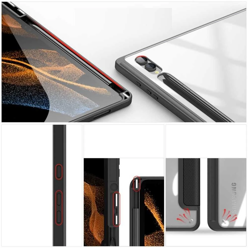 Dėklas Dux Ducis Toby Samsung X910/X916 Tab S9 Ultra juodas