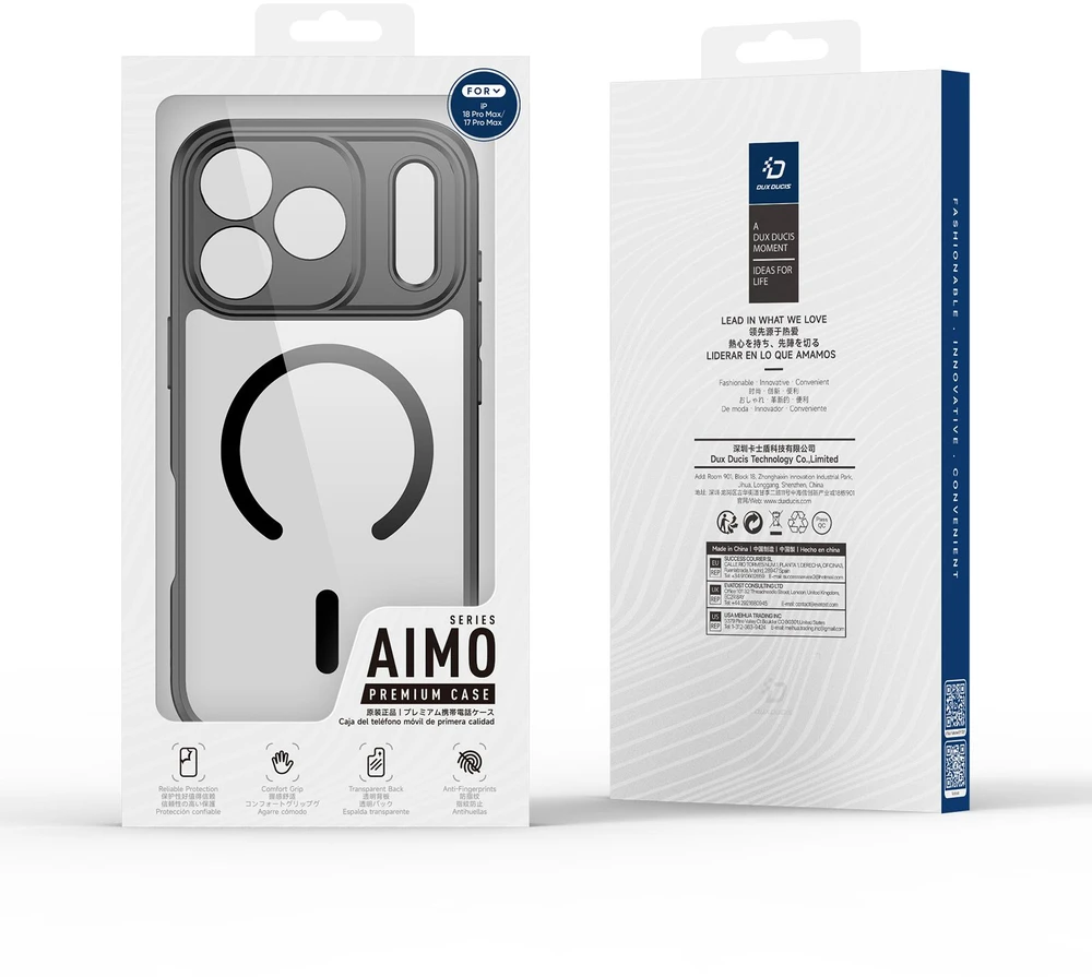 Dėklas DUX DUCIS case AIMO MAG compatible with MagSafe for iPhone 17 Pro Max / 18 Pro Max juodas