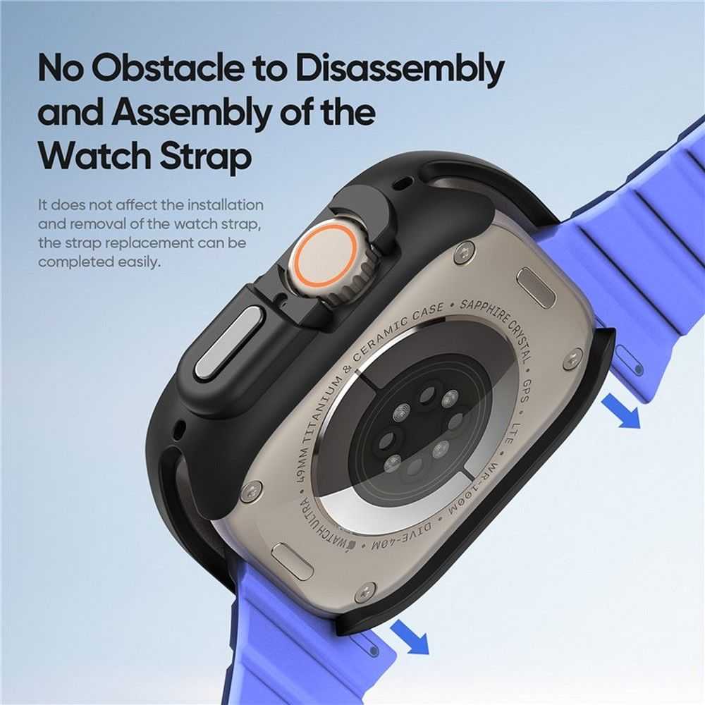 Dux Ducis dėklas BAMO Apple Watch Ultra / Ultra 2 49 mm vidurnakčio pilkoms