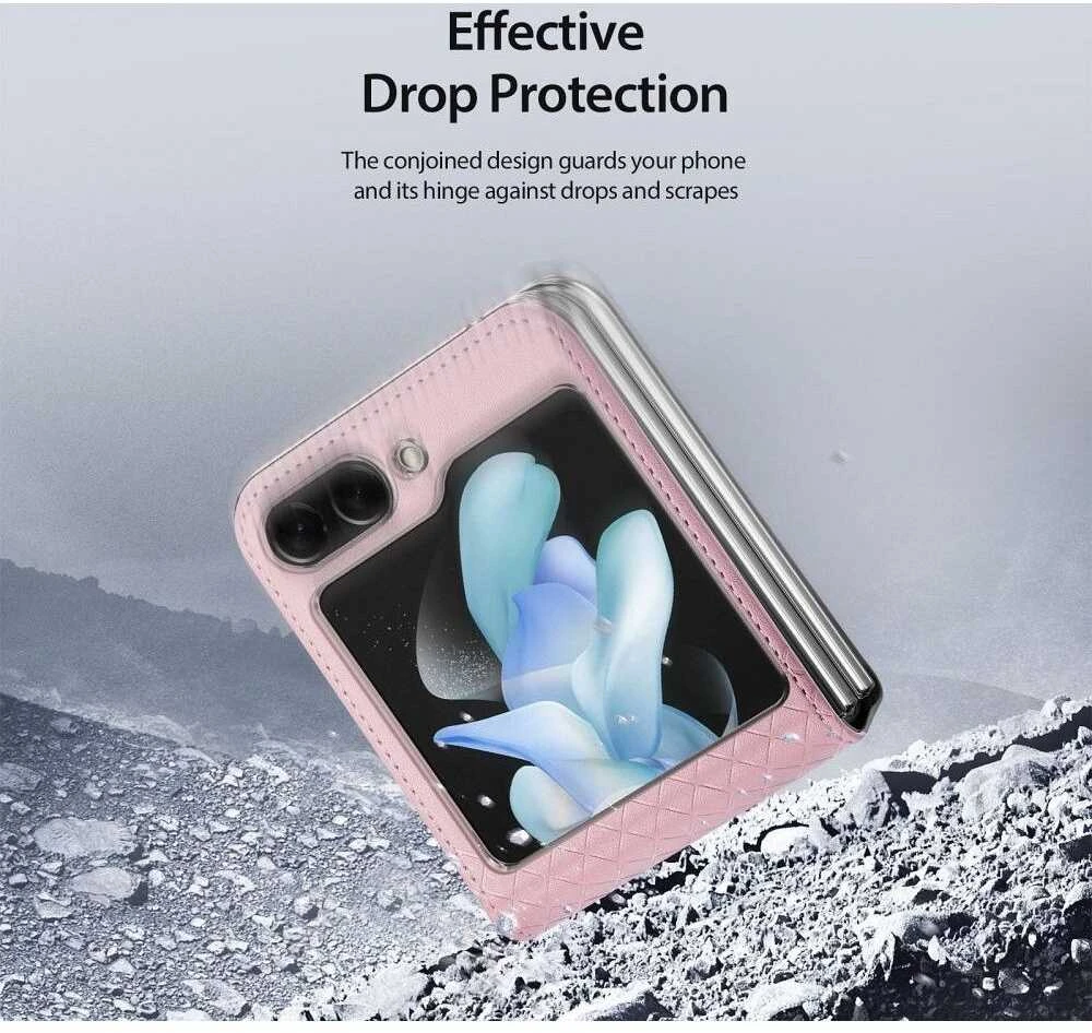 Dėklas Dux Ducis Bril Samsung F731 Z Flip5 5G rožinis