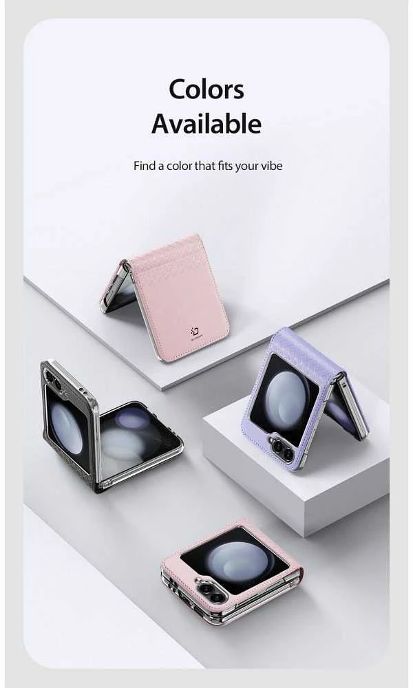 Dėklas Dux Ducis Bril Samsung F741 Z Flip6/F761 Z Flip7 FE rožinis