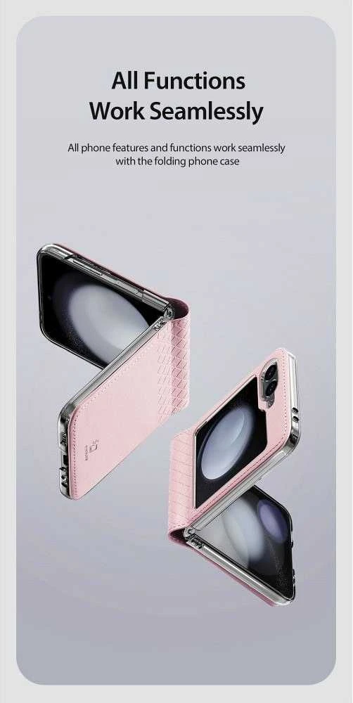 Dėklas Dux Ducis Bril Samsung F741 Z Flip6/F761 Z Flip7 FE rožinis