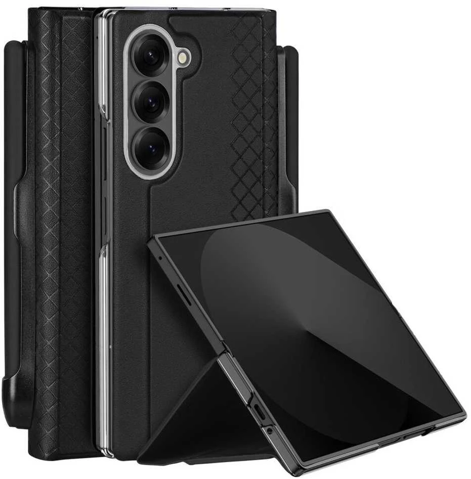 Dėklas Dux Ducis Brill na Samsung Galaxy Z Fold7 su zamknięciem magnetycznym - juodos spalvos