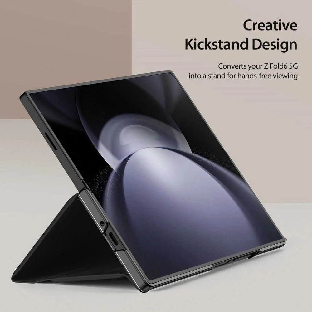 Dux Ducis Brill leather dėklas skirtas Samsung Galaxy Z Fold 6 with flap and card slot – juodos spalvos