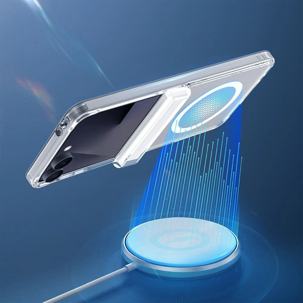 Dėklas DUX DUCIS futerał CLIN MAG kompatybilny su MagSafe do SAMSUNG Z Flip 8 transparentny