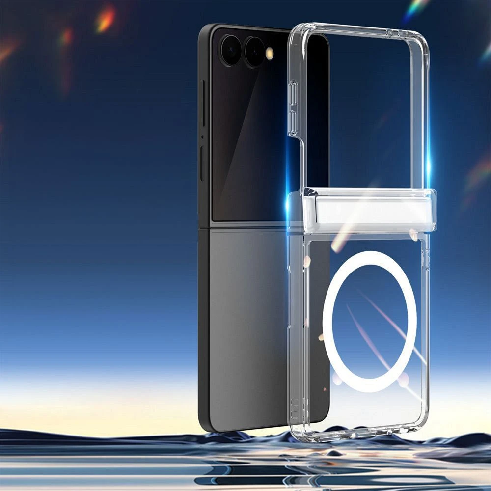 Dėklas DUX DUCIS futerał CLIN MAG kompatybilny su MagSafe do SAMSUNG Z Flip 8 transparentny