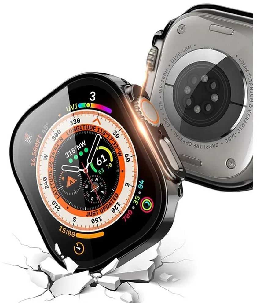 LCD apsauginis stikliukas/dėklas Dux Ducis Hamo Apple Watch Ultra 49mm juodas