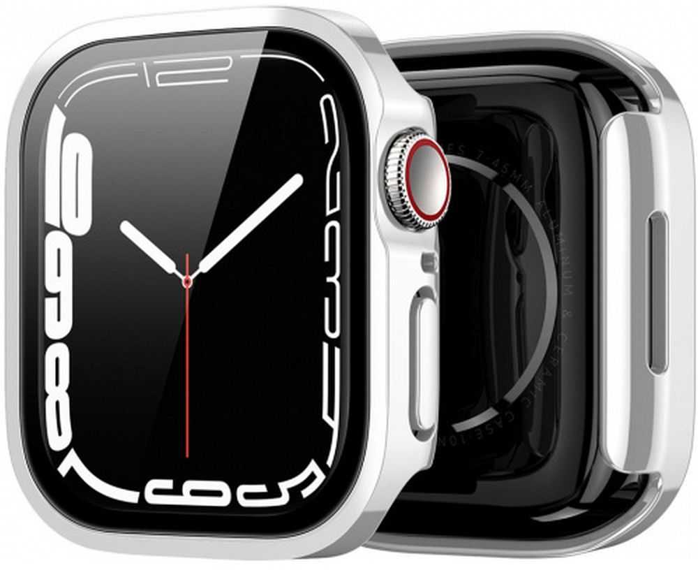 LCD apsauginis stikliukas/dėklas Dux Ducis Hamo Apple Watch 45mm sidabrinis