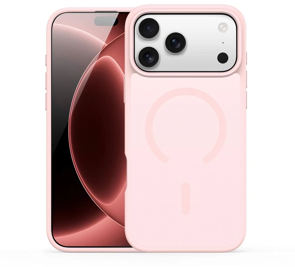 DUX DUCIS dėklas YIND, suderinamas su MagSafe, skirtas iPhone 18 Pro / 17 Pro (atviro žiedo versija) šviesiai rožinė