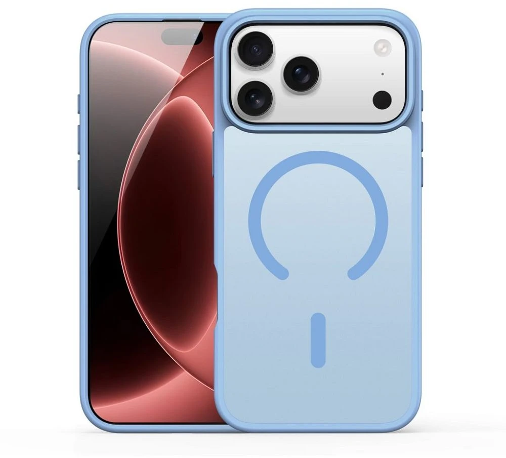 DUX DUCIS dėklas YIND, suderinamas su MagSafe, skirtas iPhone 18 Pro Max / 17 Pro Max (Open Ring versija) šviesiai mėlynas