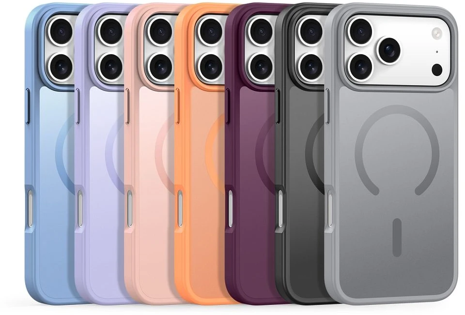 DUX DUCIS dėklas YIND, suderinamas su MagSafe, skirtas iPhone 18 Pro / 17 Pro (atviro žiedo versija) šviesiai rožinė