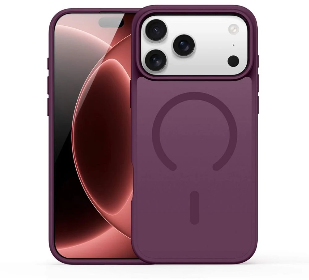 DUX DUCIS dėklas YIND suderinamas su MagSafe, skirtas iPhone 18 Pro Max / 17 Pro Max (atviro žiedo versija) tamsios vyšnios spalvos