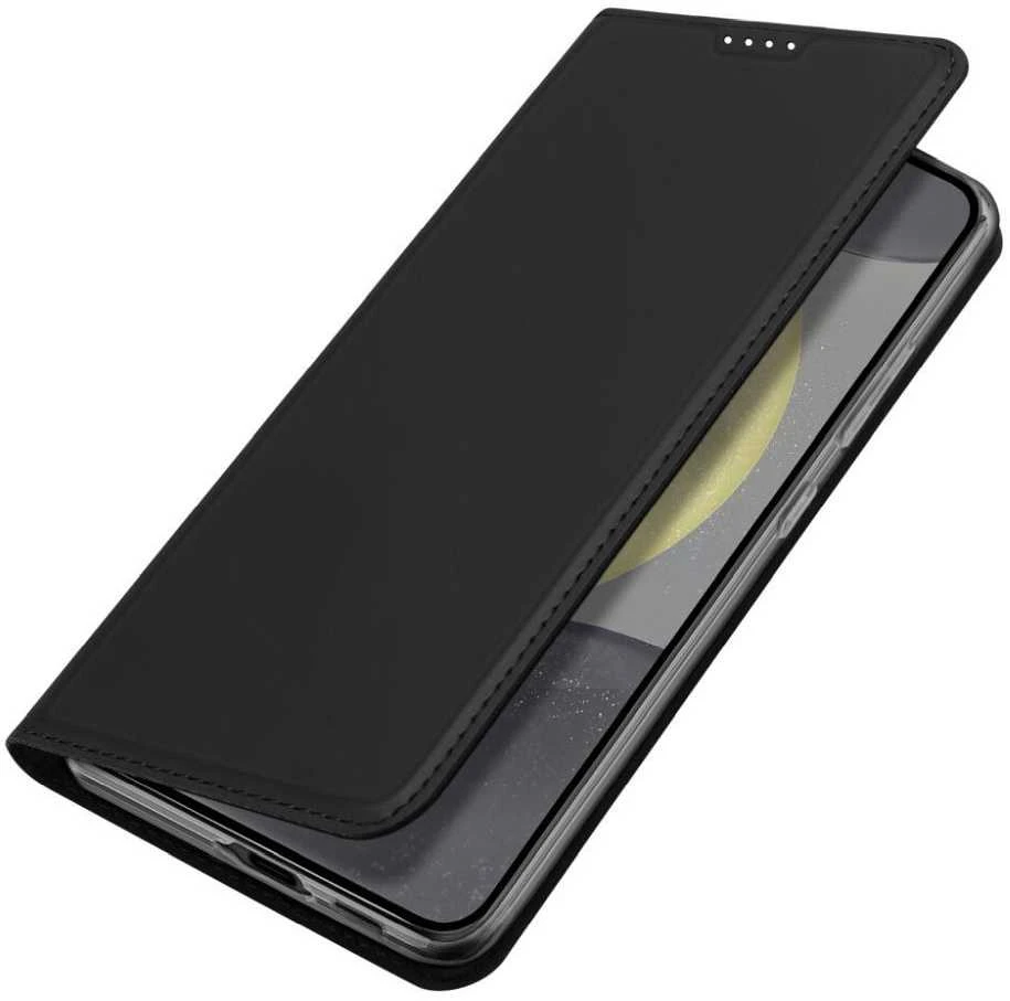 Dux Ducis atverčiamas dėklas SKIN PRO skirtas Samsung Galaxy S24 FE juodos spalvos