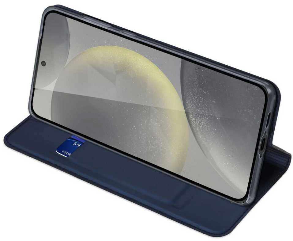 Dux Ducis atverčiamas dėklas SKIN PRO skirtas Samsung Galaxy S24 FE mėlynos splalvos