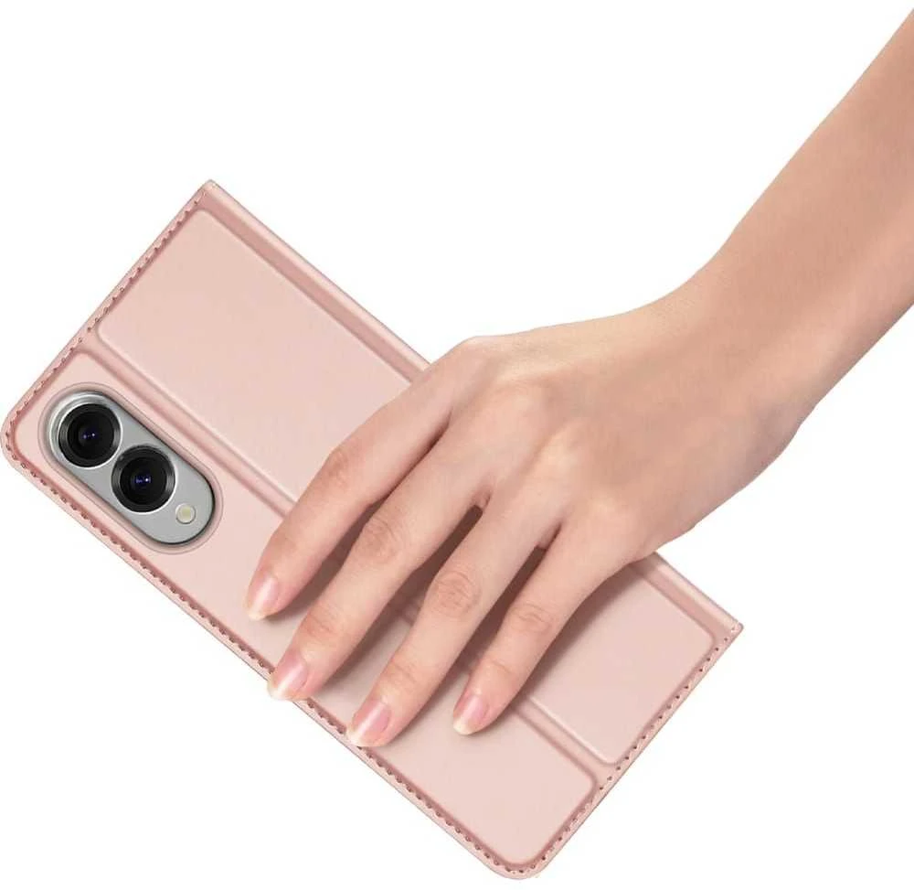 DUX DUCIS wallet dėklas SKIN PRO skirtas Samsung Galaxy S25 Edge rose