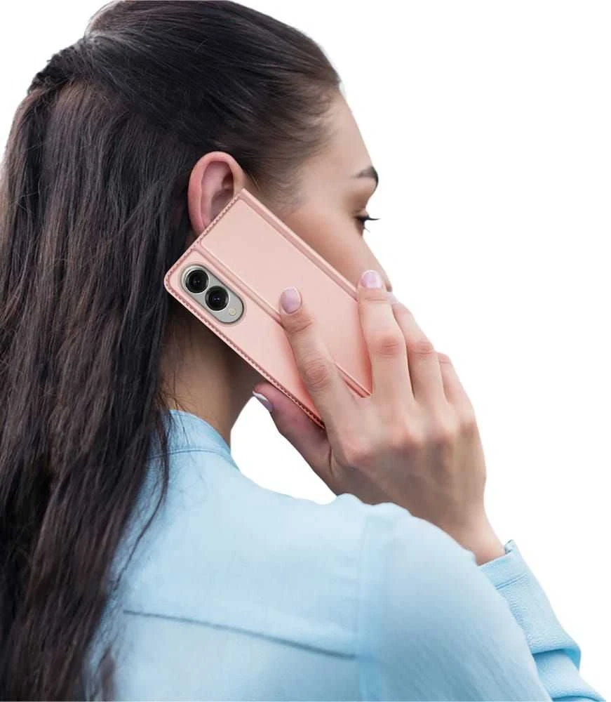 DUX DUCIS wallet dėklas SKIN PRO skirtas Samsung Galaxy S25 Edge rose