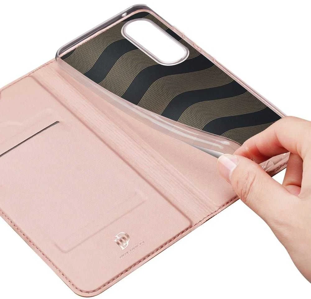 DUX DUCIS wallet dėklas SKIN PRO skirtas Samsung Galaxy S25 Edge rose