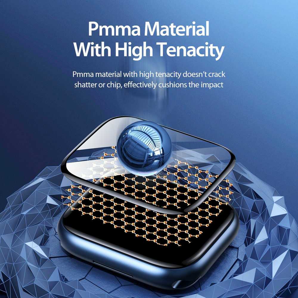 Dux Ducis Protector LCD PMMA su rėmeliu Apple Watch 10 46 mm juodas