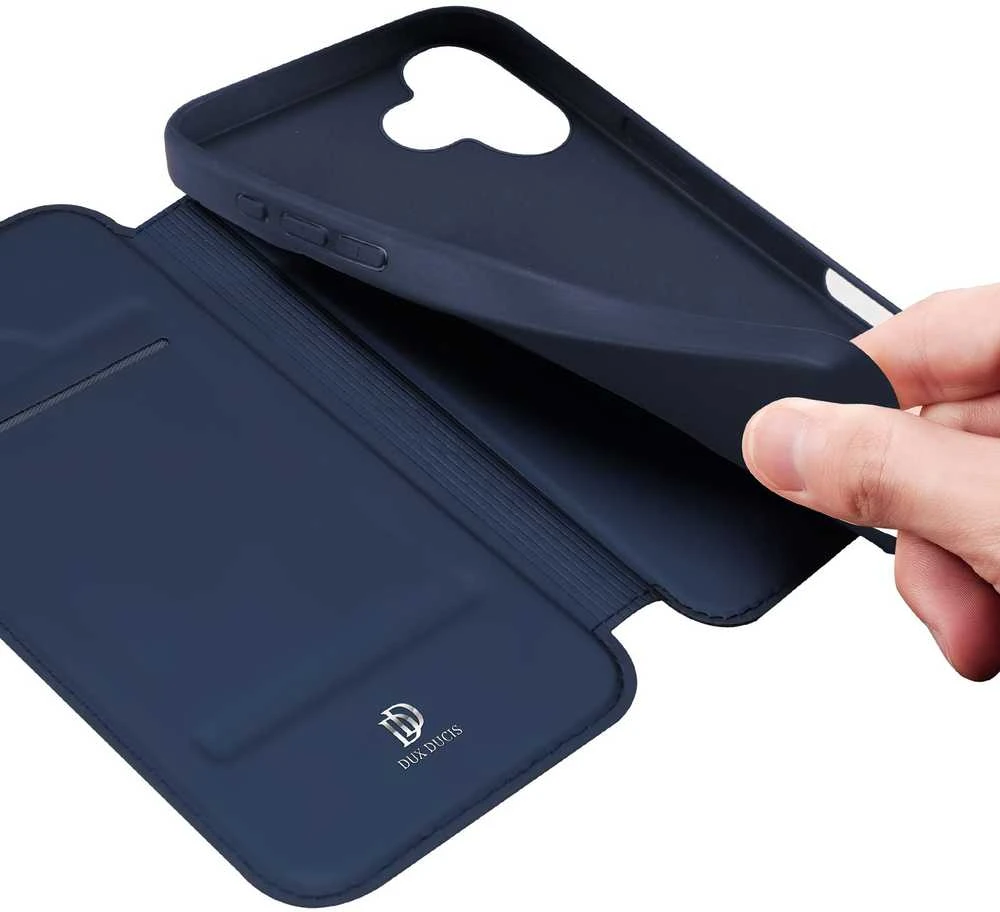DUX DUCIS piniginės dėklas SKIN PRO, skirtas IPHONE 17, mėlynas