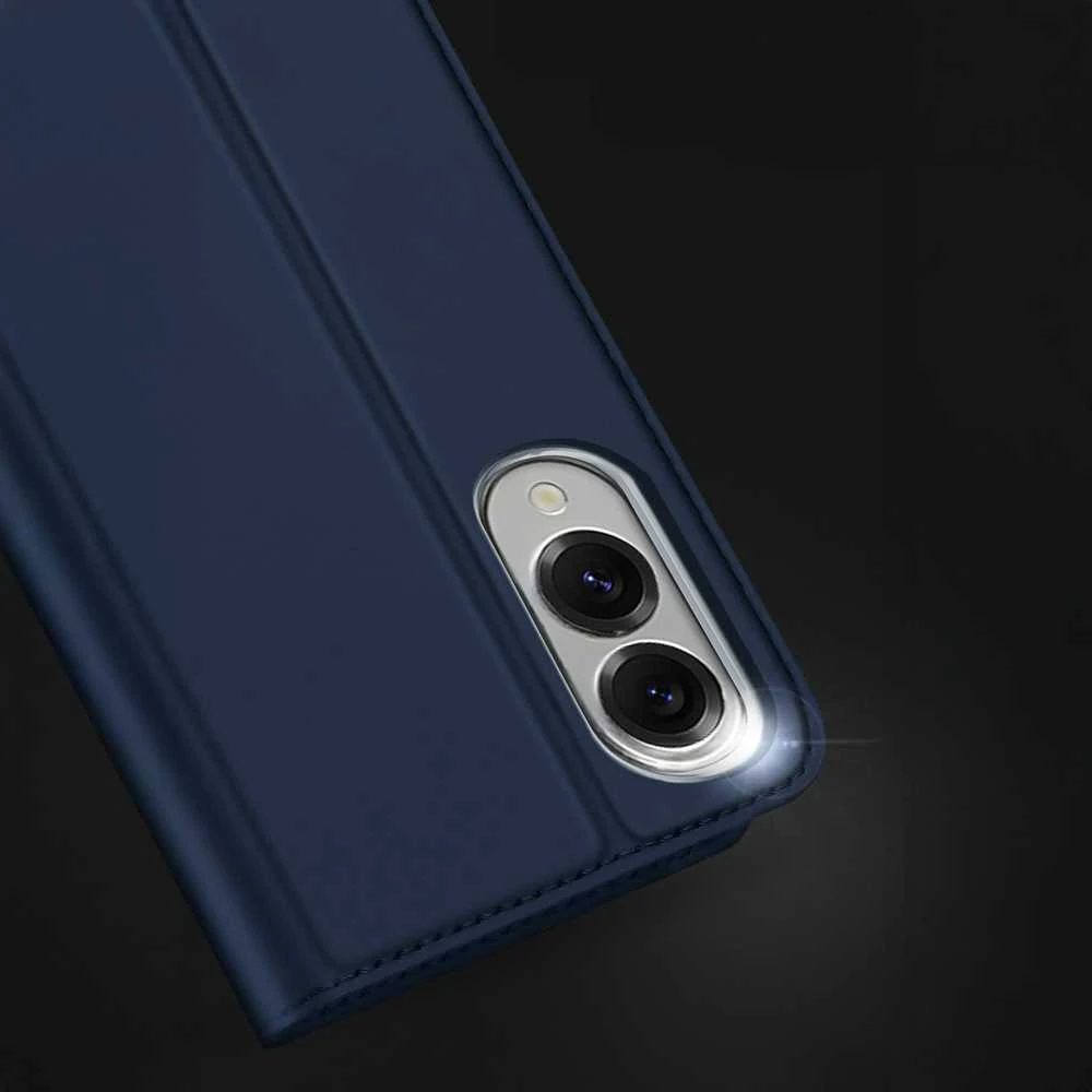 DUX DUCIS wallet dėklas SKIN PRO skirtas Samsung Galaxy S25 Edge mėlynas