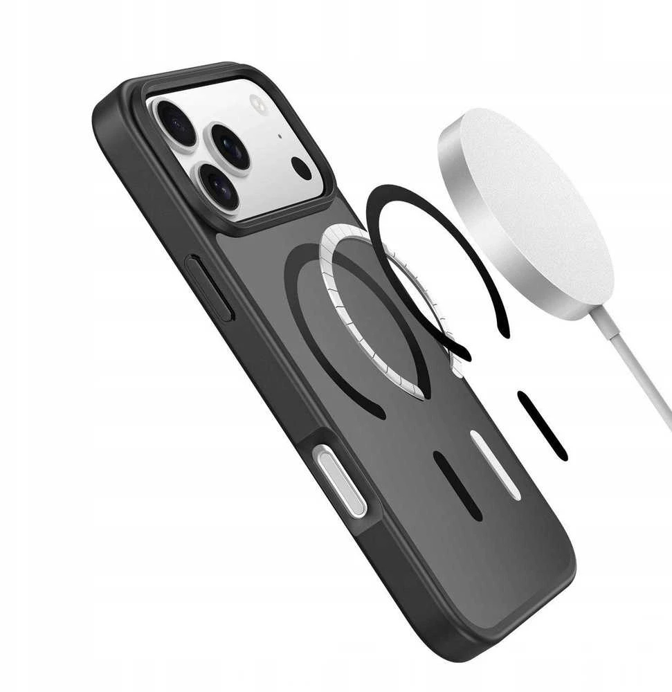 Dux Ducis Yind Apple iPhone 17 Pro Dėklas suderinamas su MagSafe – juodos spalvos