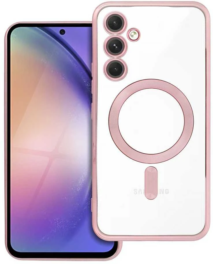 Oem 4Kom ELECTRO MAG COVER dėklas, suderinamas su MagSafe, skirtas SAMSUNG A54 rožiniam auksui