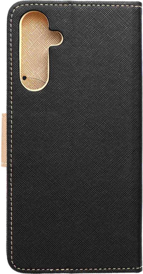Oem FANCY Book dėklas skirtas Samsung Galaxy A16 juodos spalvos / auksinis