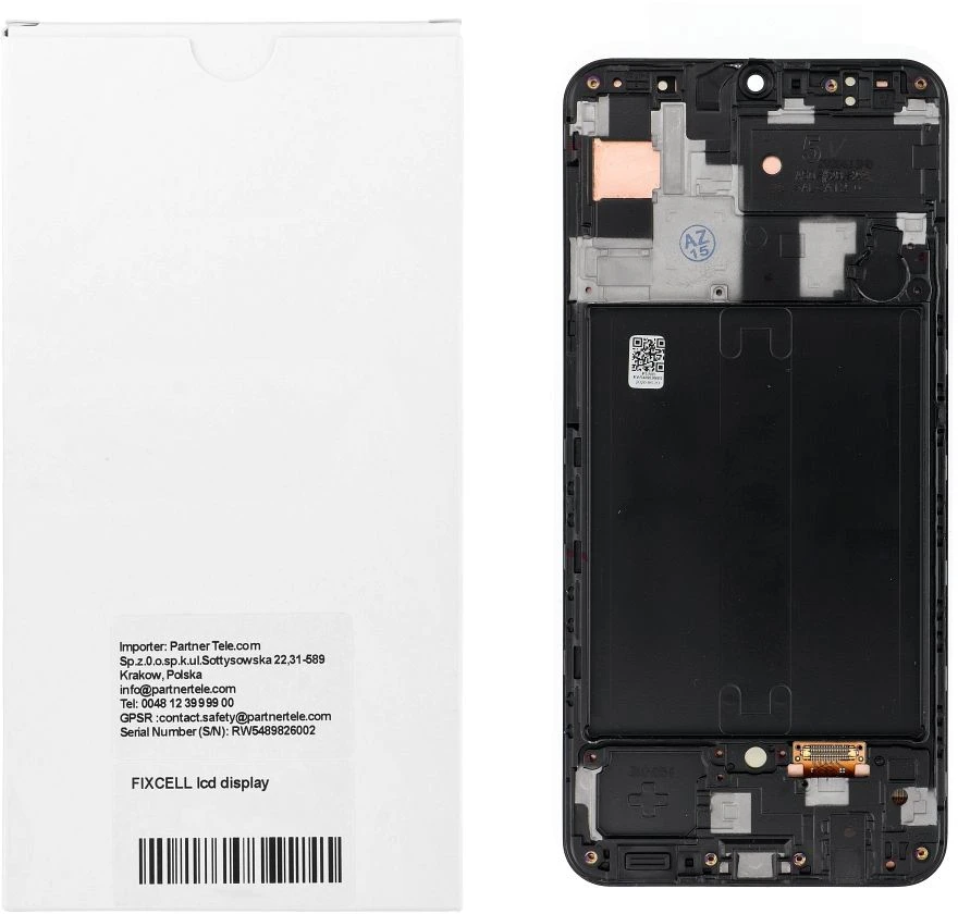 Uts Group FIXCELL LCD ekranas SAMSUNG A50 AMOLED su rėmeliu (atnaujintas)