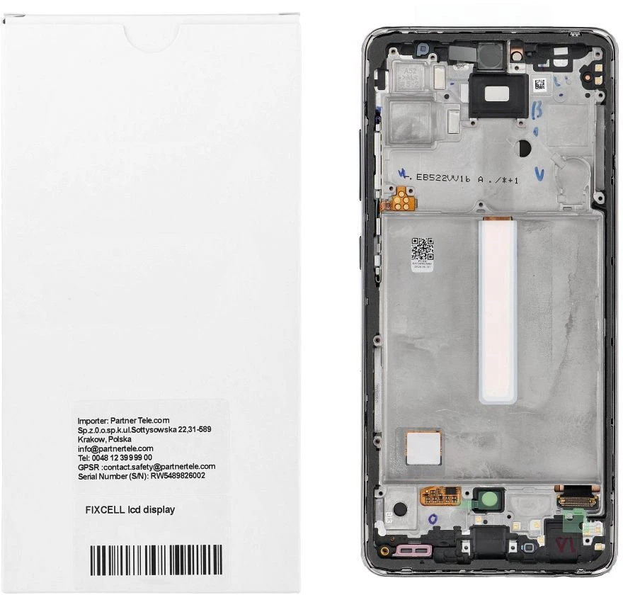 Uts Group FIXCELL LCD ekranas SAMSUNG A52 4G/5G AMOLED su rėmeliu (atnaujintas)