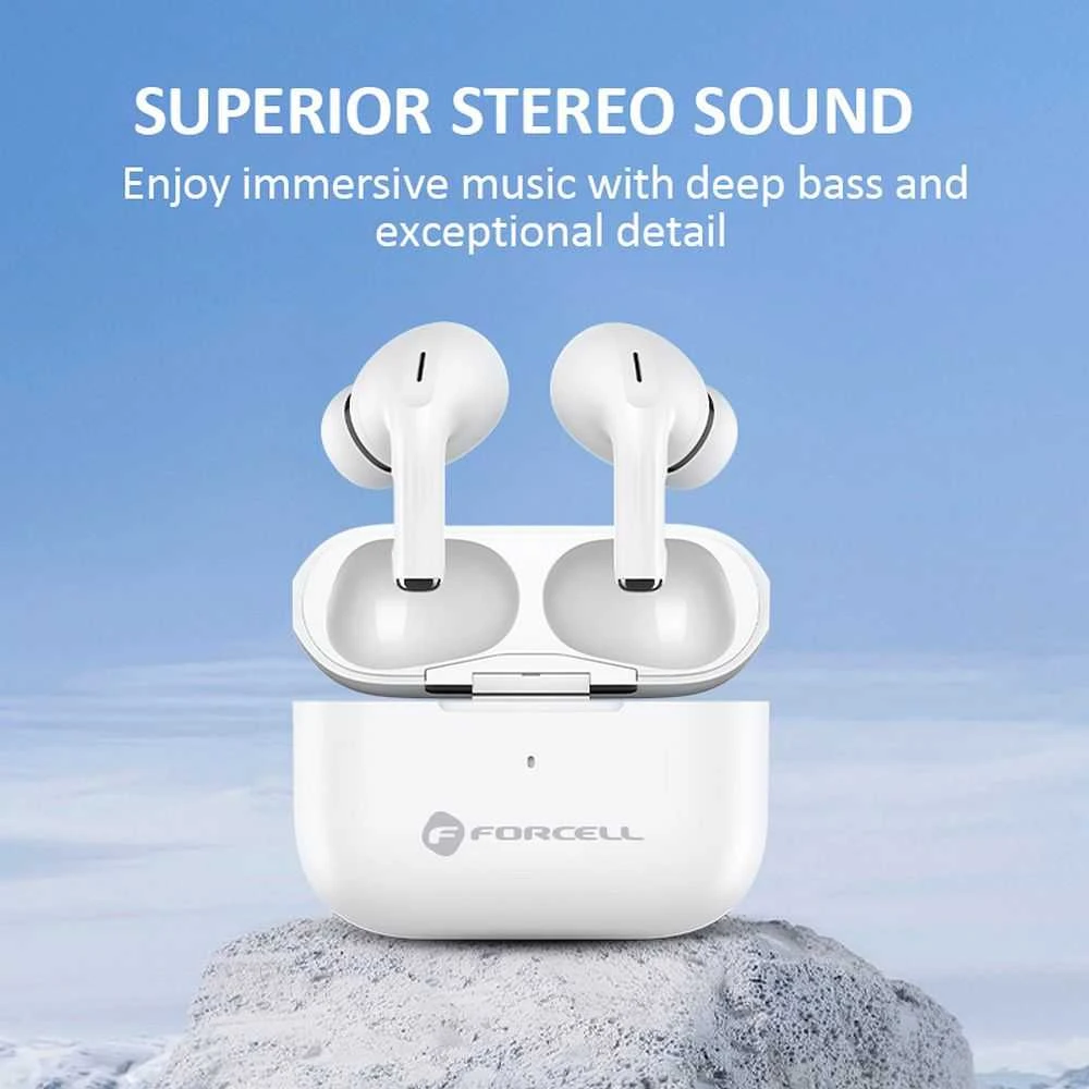 Belaidės ausinės Forcell F-Audio Master Pro TWS baltas