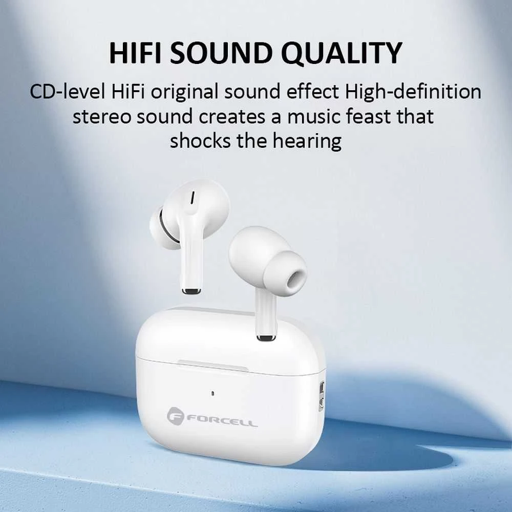 Belaidės ausinės Forcell F-Audio Master Pro TWS baltas