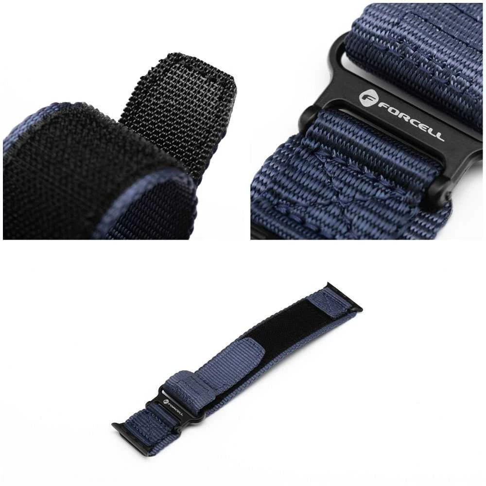 FORCELL F-DESIGN FA05 nylon apyrankė skirta Apple Watch 38 / 40 / 41 mm mėlynos spalvos
