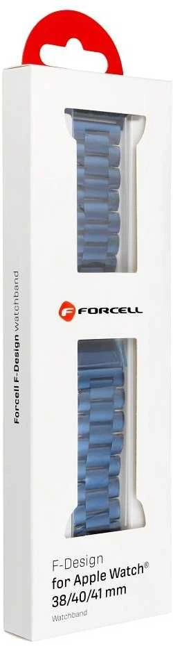 FORCELL F-DESIGN FA10 stainless steel apyrankė skirta Apple Watch 38 / 40 / 41 mm mėlynos spalvos