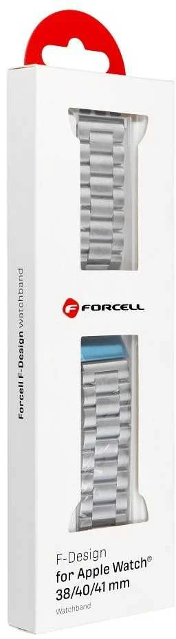 FORCELL F-DESIGN FA10 stainless steel apyrankė skirta Apple Watch 38 / 40 / 41 mm sidabro spalvos