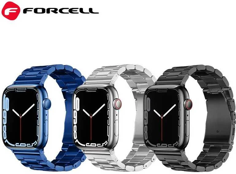 FORCELL F-DESIGN FA10 stainless steel apyrankė skirta Apple Watch 42 / 44 / 45 / 49 mm mėlynos spalvos