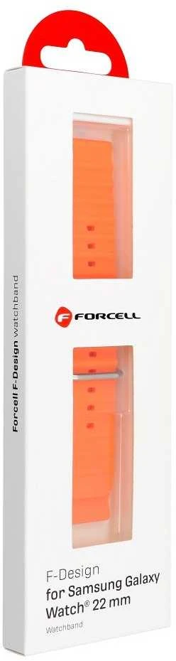 FORCELL F-DESIGN FS01 apyrankė skirta Samsung Galaxy Watch 22 mm oranžinės spalvos