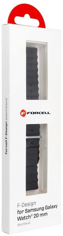 FORCELL F-DESIGN FS01 apyrankė skirta Samsung Watch 20 mm juodos spalvos