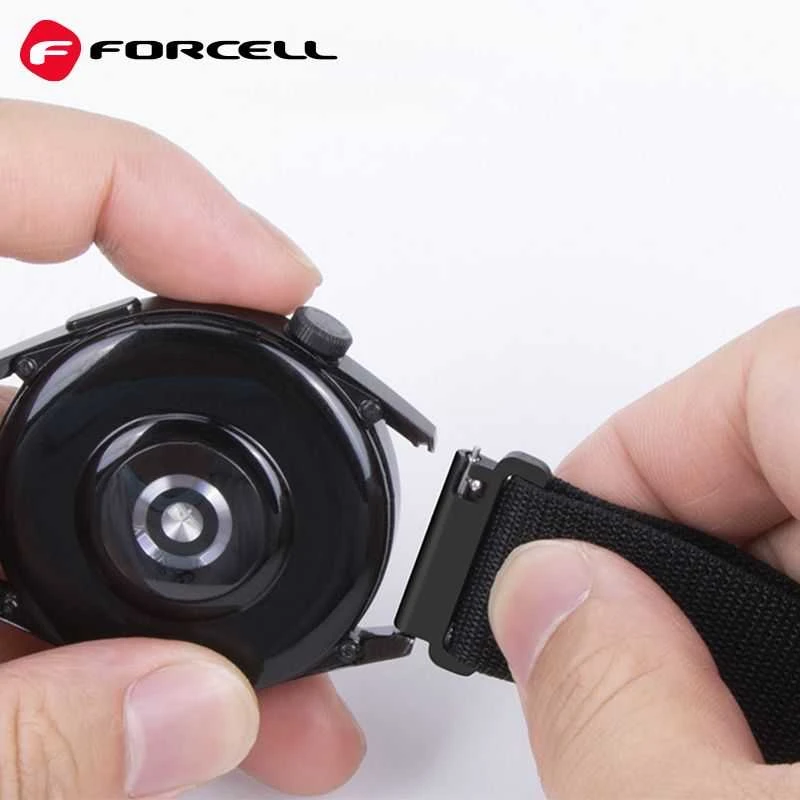 FORCELL F-DESIGN FS05 apyrankė skirta Samsung Watch 22 mm juodos spalvos