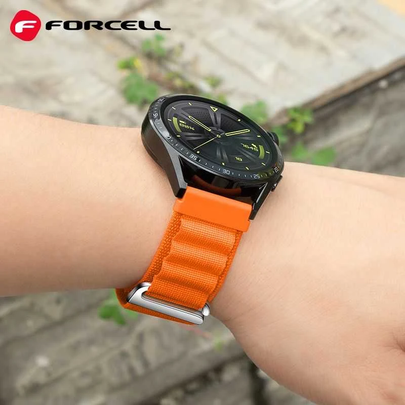 FORCELL F-DESIGN FS05 apyrankė skirta Samsung Galaxy Watch 22 mm oranžinės spalvos
